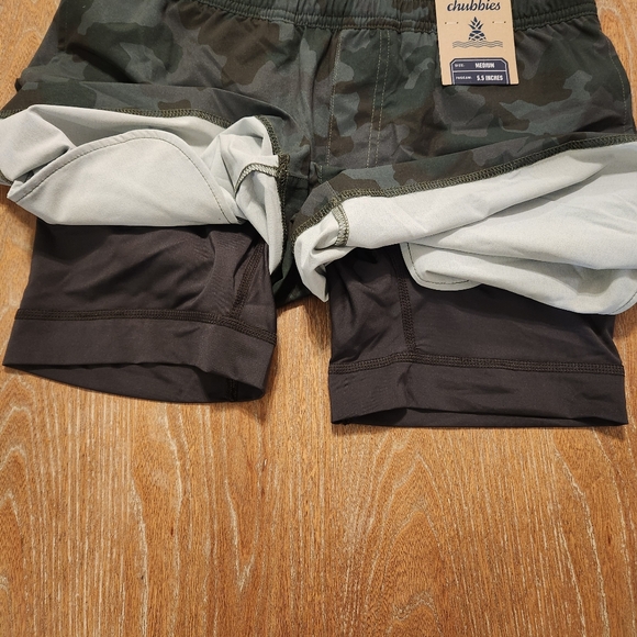 NWT CHUBBIES Men's"You Can't See Mes" Athlounger Green Camo Shorts Size Medium - Picture 5 of 12